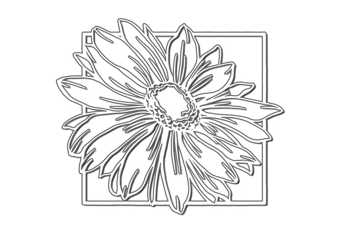 Jumpeak Wanddekoobjekt Metalldekoration für botanische gänseblümchen, Mornamente,natur, Hergestellt aus Metall,Schwarz,weiß,61x53cm Jumpeak Wanddekoobjekt Metalldekoration für botanische gänseblümchen, Mornamente,natur, Hergestellt aus Metall,Schwarz,weiß,61x53cm von Jumpeak