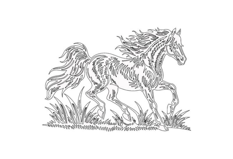 Jumpeak Wanddekoobjekt Pferd Metall Kunst Wanddekoration, Abstrakte, natürliche realistischen, Hergestellt aus Metall,Schwarz,weiß von Jumpeak