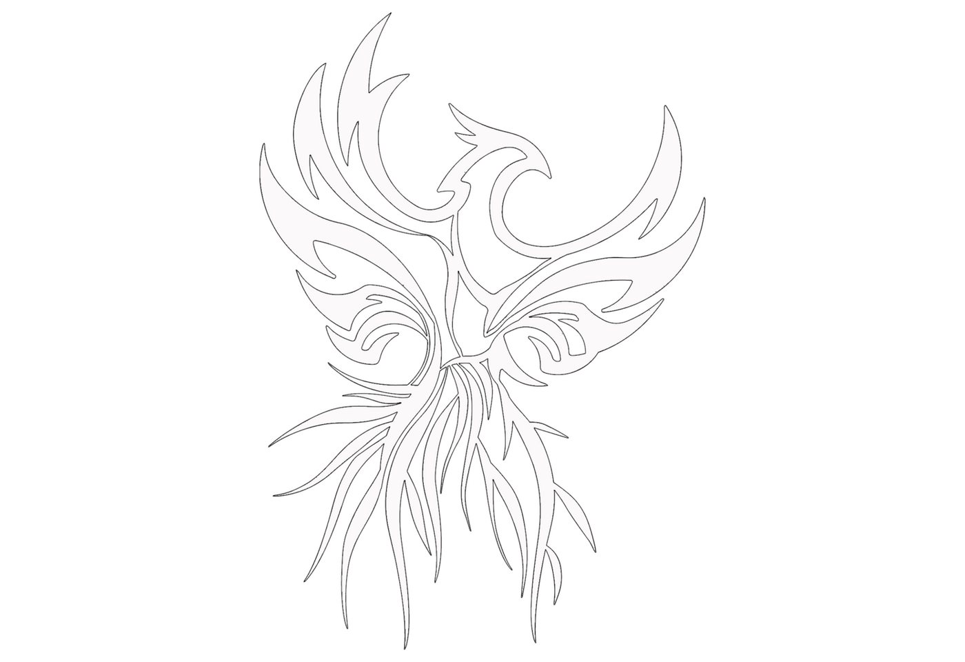 Jumpeak Wanddekoobjekt Der streckende Phönix,orientalische Ästhetik, Mythologische Legende, Phönix,Hergestellt aus Metall,Schwarz,weiß,80*56CM von Jumpeak