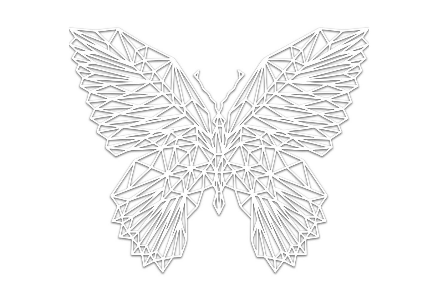 Jumpeak Wanddekoobjekt Schmetterling Metall Wanddekoration, Tiere, Kunst, Metall, Hergestellt aus Metall,Schwarz,weiß,70×57cm von Jumpeak