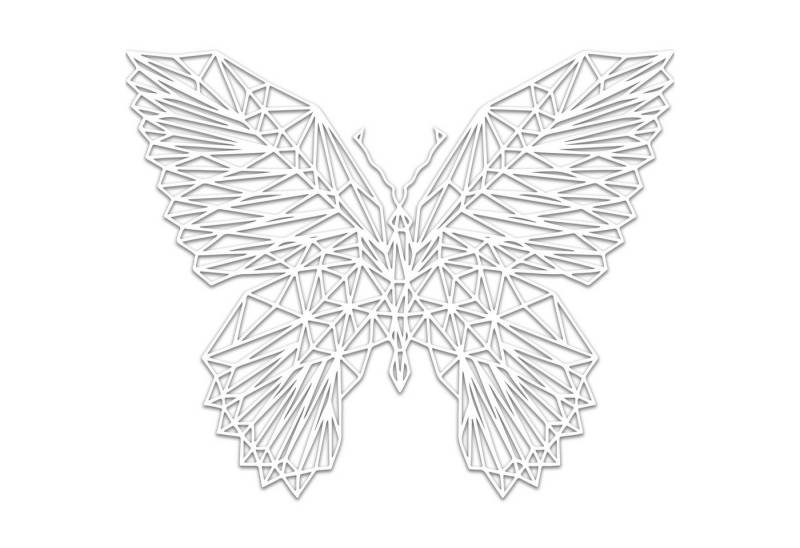 Jumpeak Wanddekoobjekt Schmetterling Metall Wanddekoration, Tiere, Kunst, Metall, Hergestellt aus Metall,Schwarz,weiß,70×57cm von Jumpeak