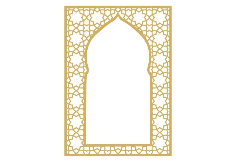Jumpeak Wanddekoobjekt Wanddeko Metall groß,Achtecksternmuster,geometrische durchbrochene (islamischer Stil,dekoration aesthetic, Schwarz,Weiß,Gold,Silber), bogenförmiges Fenstergitter,metallene Deko im exotischen Stil,Geschenk von Jumpeak