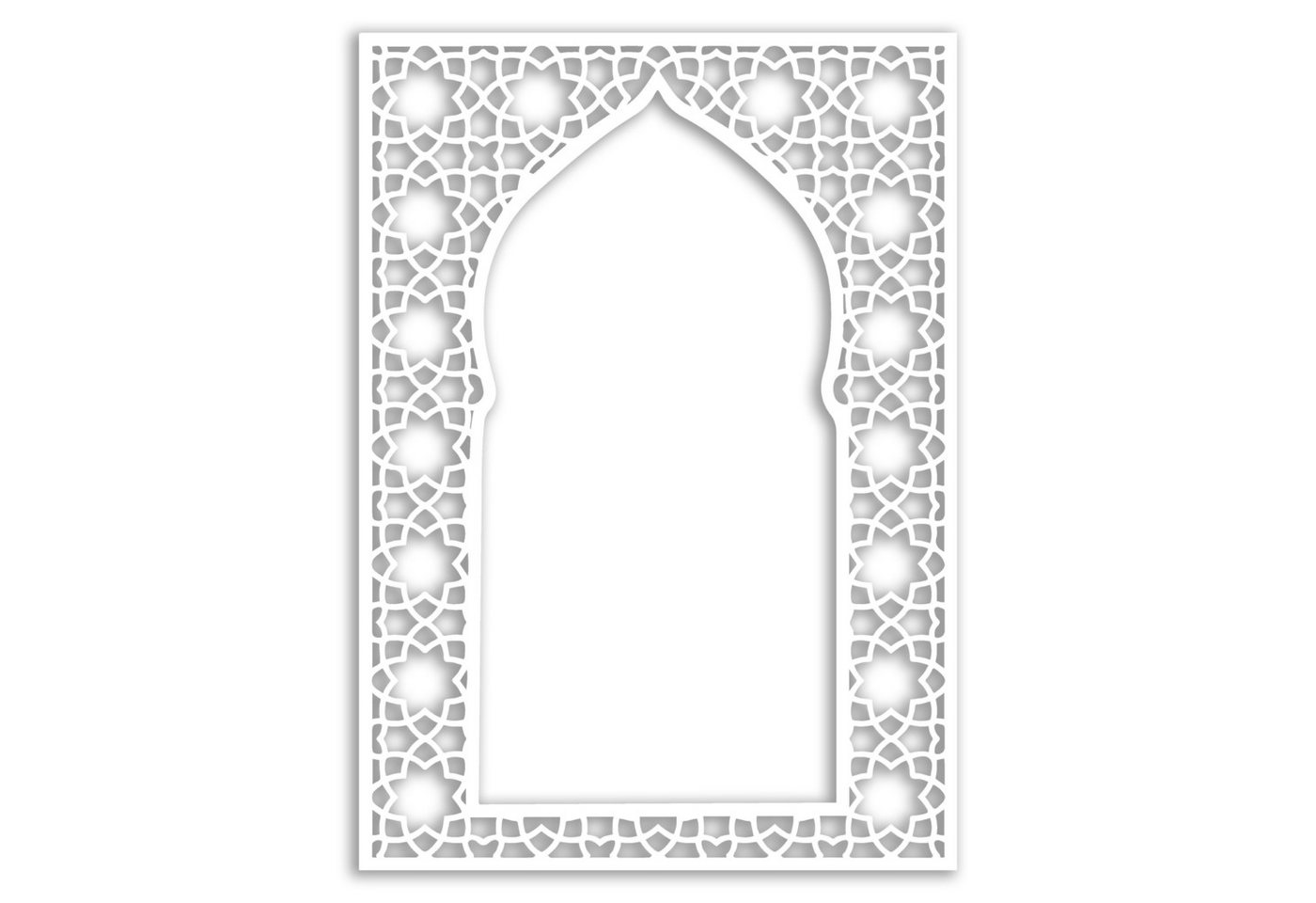 Jumpeak Wanddekoobjekt Wanddeko Metall groß,Achtecksternmuster,geometrische durchbrochene (islamischer Stil,dekoration aesthetic, Schwarz,Weiß,Gold,Silber), bogenförmiges Fenstergitter,metallene Deko im exotischen Stil,Geschenk von Jumpeak