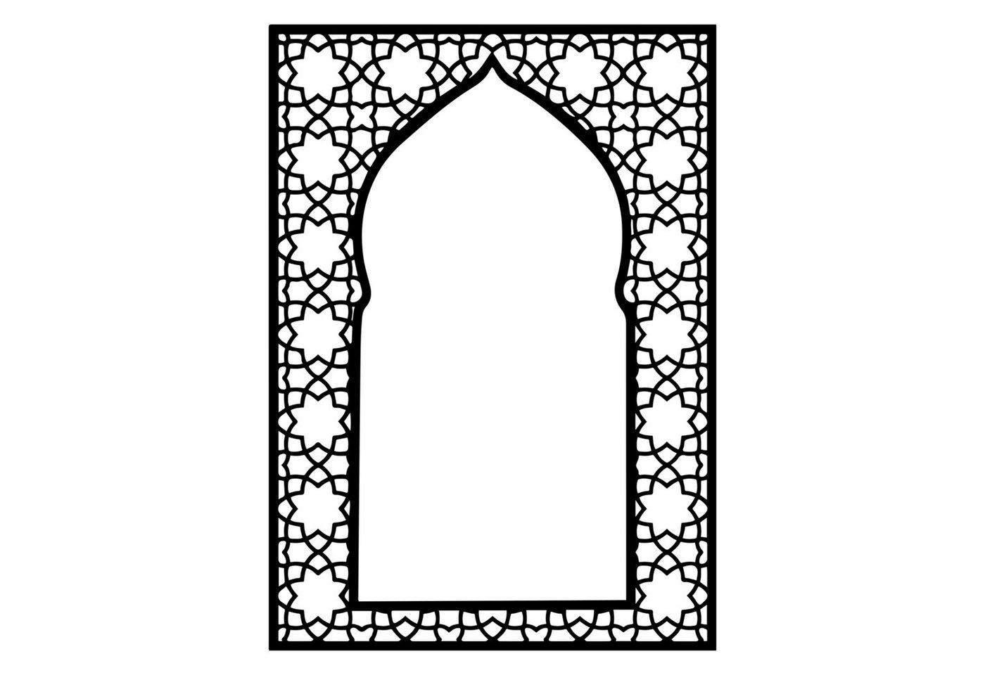 Jumpeak Wanddekoobjekt Wanddeko Metall groß,Achtecksternmuster,geometrische durchbrochene (islamischer Stil,dekoration aesthetic, Schwarz,Weiß,Gold,Silber), bogenförmiges Fenstergitter,metallene Deko im exotischen Stil,Geschenk von Jumpeak