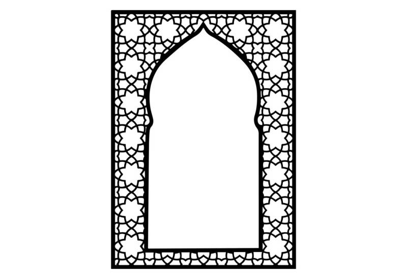 Jumpeak Wanddekoobjekt Wanddeko Metall groß,Achtecksternmuster,geometrische durchbrochene (islamischer Stil,dekoration aesthetic, Schwarz,Weiß,Gold,Silber), bogenförmiges Fenstergitter,metallene Deko im exotischen Stil,Geschenk von Jumpeak