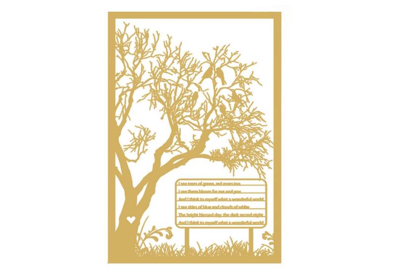 Jumpeak Wanddekoobjekt wanddekoration metall,KleineVögel in den Bäumen,wallart,AbstrakteKunst, wanddekoration wohnzimmer,Art Déco,Gartendekoration,schwarz von Jumpeak