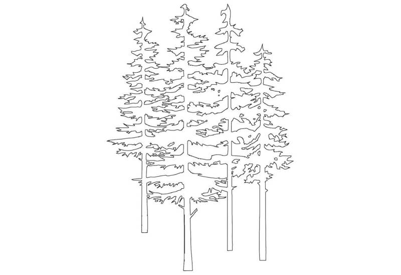 Jumpeak Wanddekoobjekt wanddekoration metall,Wald,Kiefern,Baumschmuck,wall art,AbstrakteKunst (1 X Kiefern Kunst Metall Wanddekoobjekte (inklusive Dehnschrauben), wanddekoration wohnzimmer,Metallprodukte,4 Farben,76x53cm von Jumpeak