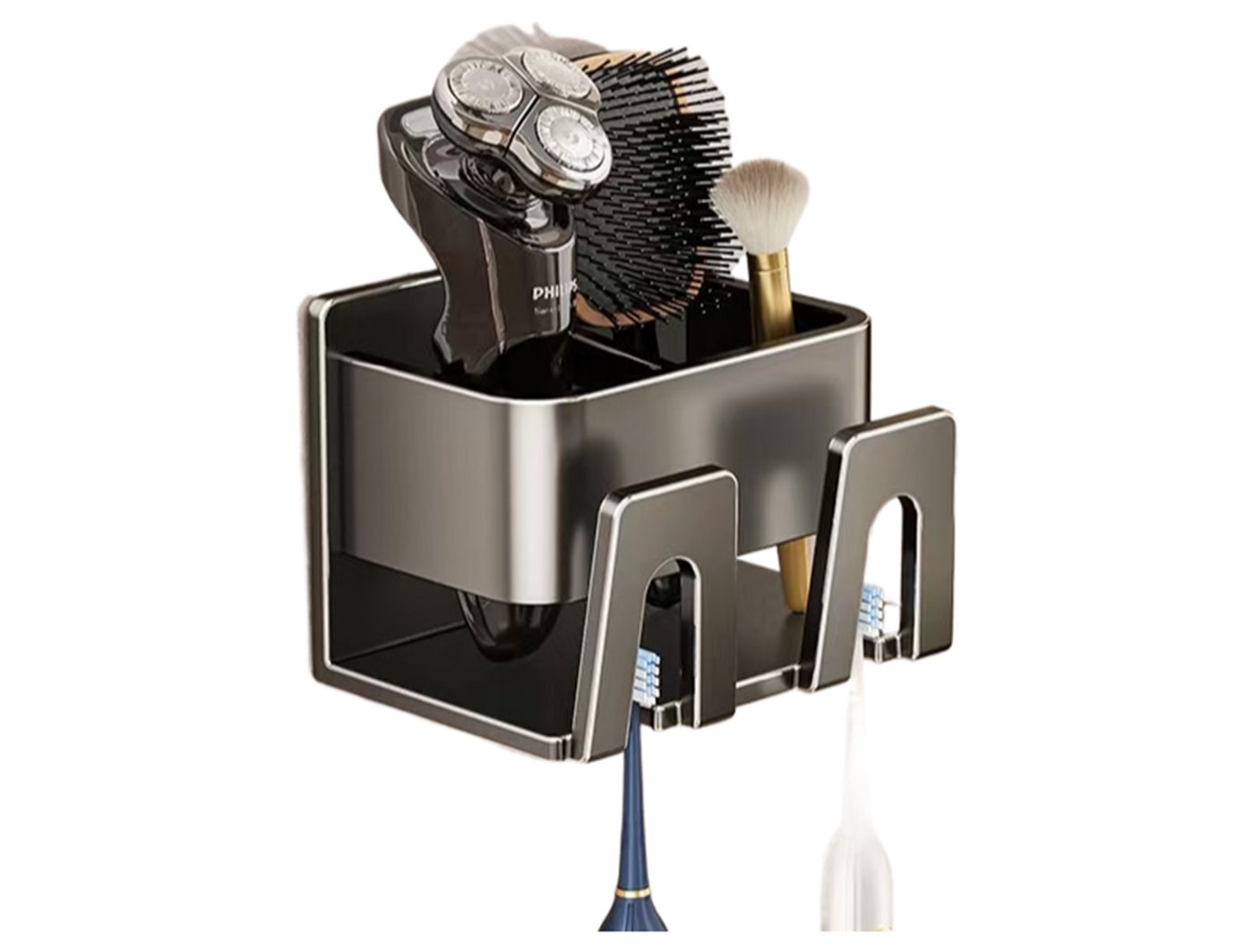 Jumpeak Zahnbürstenhalter zahnbürstenhalter wand ohne bohren,zahnbürstenhalter saugnapf, Metallkonstruktion,Partitionsstruktur,Duschablage Jumpeak Zahnbürstenhalter zahnbürstenhalter wand ohne bohren,zahnbürstenhalter saugnapf, Metallkonstruktion,Partitionsstruktur,Duschablage von Jumpeak