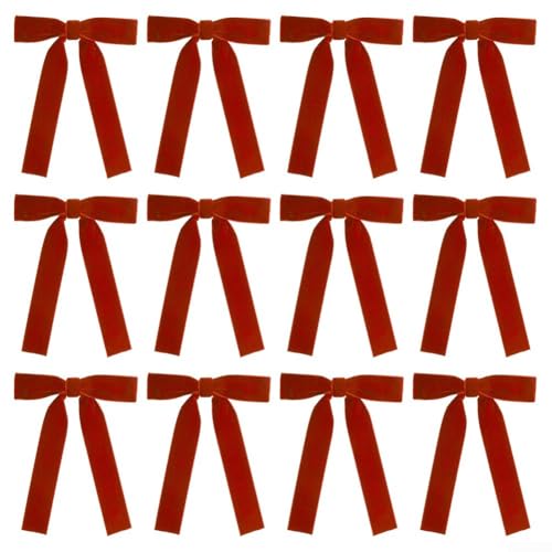 12 Samtbandschleifen für Weihnachtsbaum und Urlaubsdekoration, kompatibel mit Kränzen, Fenstern, Türen, Wänden und Treppen 12 Samtbandschleifen für Weihnachtsbaum und Urlaubsdekoration, kompatibel mit Kränzen, Fenstern, Türen, Wänden und Treppen von Jumplushion