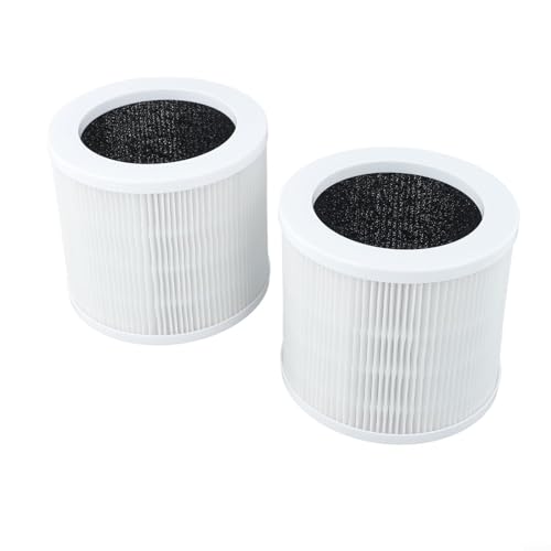 2 Stück Luftreinigerfilter HQSC-50 für VEWIOR für KOIOS für HQKJ50 für AMEIFU für AP01W, Ersatz mit 3-stufigem Filtersystem, 13 x 13 x 11 cm von Jumplushion