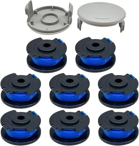 AC14RL3A Trimmerfadenspule, Ersatz-Set mit Abdeckung für Gartentrimmer, Mehrfachpackung, 0,065 Zoll Durchmesser (8 + 2) von Jumplushion