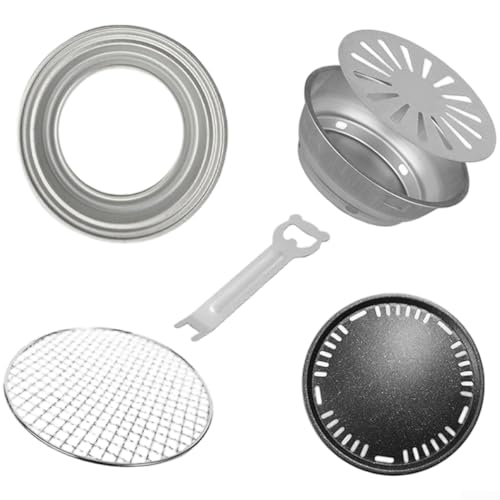 BBQ Grillset für den Außenbereich mit Feuertisch, Grillrost und Bratpfanne zum Kochen, Grillen und Heizen mit robusten Stahlwerkstoffen von Jumplushion