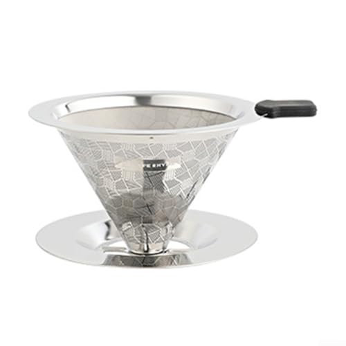 Edelstahl Pour Over Kaffeefilter Tropfer mit Ständer Manuelle Kaffeemaschine Papierloser Tropfkaffeefilter Single Serve Brühsystem für Home Office von Jumplushion