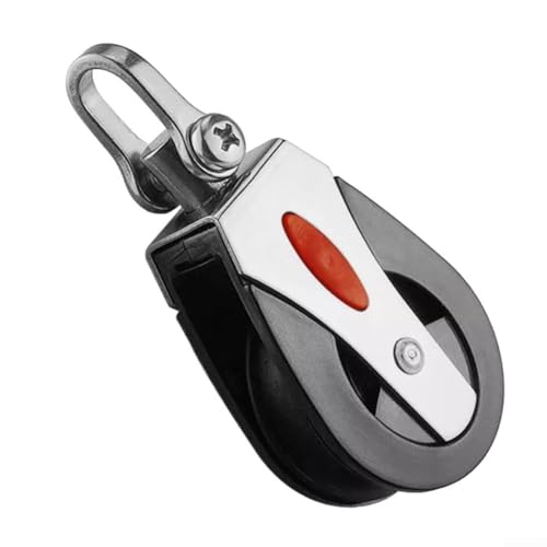 Einzelner Seilzugblock, robust, mit Nylonrahmen für Marine und Industrie, mit reibungsloser Rotation und Kompatibilität mit bis zu 12 mm Schnurdurchmesser (1 Stück) von Jumplushion