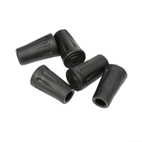 Ersatzabdeckungen für Outdoor-Trekkingstockspitzen, 5 Stück, Gummimaterial mit überlegener Traktion und stoßdämpfenden Eigenschaften für unebene Oberflächen Ersatzabdeckungen für Outdoor-Trekkingstockspitzen, 5 Stück, Gummimaterial mit überlegener Traktion und stoßdämpfenden Eigenschaften für unebene Oberflächen von Jumplushion