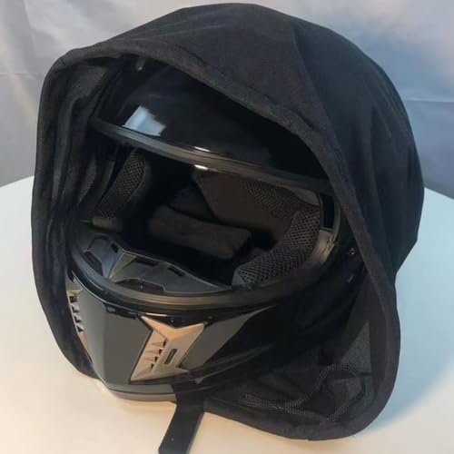 Helm-Aufbewahrungstasche mit Kordelzug, geeignet für Motorrad-, Ski-, Hockey- und Fahrradhelme, schützt vor Staub und Kratzern (schwarz) von Jumplushion