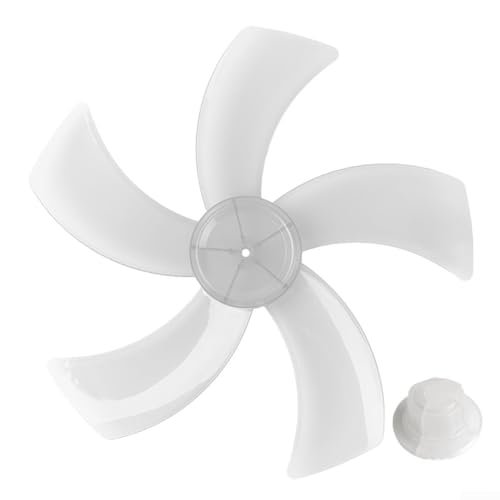 Jumplushion Leichtes 45,7 cm Lüfterblatt mit Mutterabdeckung, Fünf-Blatt-Design für optimale Leistung in Ventilatoren (transparentes Weiß) von Jumplushion