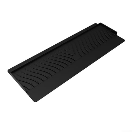 Küchenspüle Spritzschutz Silikon Backsplash Dish Washing Baffle Board Theke Wasserhahn Schutz Badezimmer Dusche Zubehör Wiederverwendbar Wasserdicht Geschirrspüler Einfache Installation (schwarz) von Jumplushion