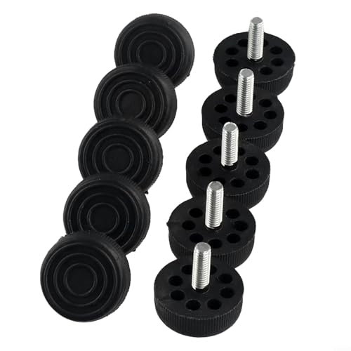 M6/M8/M10 höhenverstellbare Möbelbeine, Hardware, 10 Stück, Tischfußverlängerung, Nivellierfüße, Bodenschutz (M8 x 30 x 20 mm) von Jumplushion
