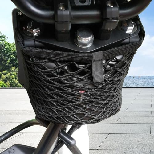 Motorrad-Kofferraum-Aufbewahrungsnetz, elastisches Netz-Design mit zuverlässigem Haken für Ladungsstabilität (25 x 20 cm) von Jumplushion