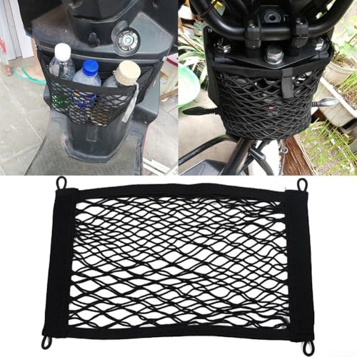Motorrad-Kofferraum-Aufbewahrungsnetz, elastisches Netz-Design mit zuverlässigem Haken für Ladungsstabilität (35 x 20 cm) von Jumplushion