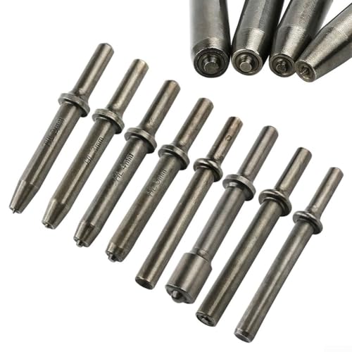 Multifunktionales pneumatisches Nietkopf-Werkzeug, kompatibel mit Drucklufthämmern (4–5 mm Halbohlkopf) von Jumplushion