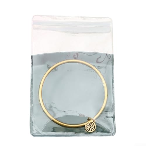 Schmuck-Aufbewahrungstasche mit versiegelten Fächern, die Ohrringe, Ringe und Halsketten vor Staub und Oxidation schützen, transparentes Design für einfache Sicht und Zugriff (groß, schwarz) von Jumplushion