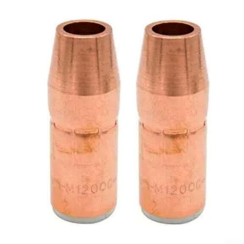 Set mit 2 Ersatzdüsen für MIG-Schweißdüsen NM1200C mit 1,27 cm Öffnung für Miller MDX250, Kupferkonstruktion für lang anhaltende Schweißleistung Set mit 2 Ersatzdüsen für MIG-Schweißdüsen NM1200C mit 1,27 cm Öffnung für Miller MDX250, Kupferkonstruktion für lang anhaltende Schweißleistung von Jumplushion