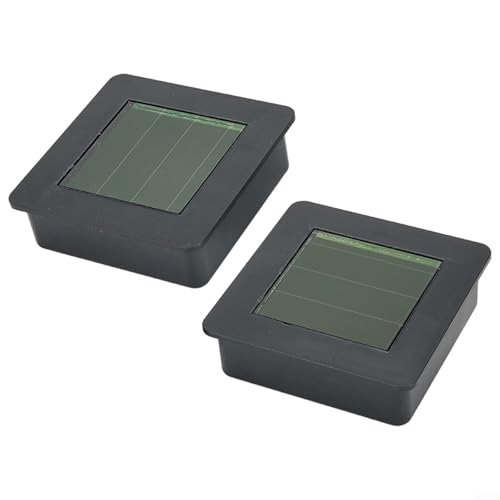 Solar Light Replacement Top Square Solar Panel Cover LED Outdoor Lighting Warm White Colorful Light with AA Rechargeable Battery Switch for Garden Lantern Lamp (2pcs) von Jumplushion
