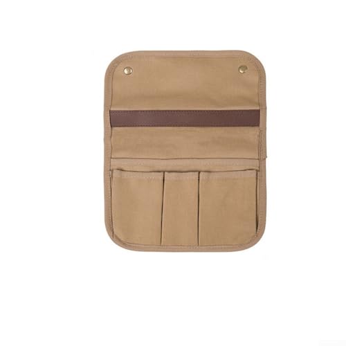 Stuhl-Armlehnen-Organizer-Tasche mit mehreren Taschen, perfekt zum Entspannen auf Strandliegen und Campingstühlen (Khaki) von Jumplushion