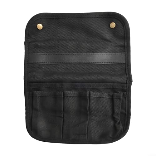 Stuhl-Armlehnen-Organizer-Tasche mit mehreren Taschen, perfekt zum Entspannen auf Strandliegen und Campingstühlen (schwarz) von Jumplushion