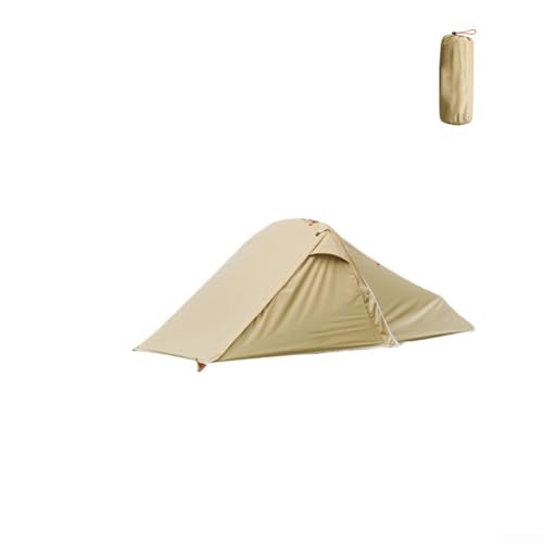 Ultraleichtes 2-Personen-Tunnel-Campingzelt mit sturmfesten Funktionen und großen Türen für verbesserte Belüftung und einfachen Zugang (braun) von Jumplushion