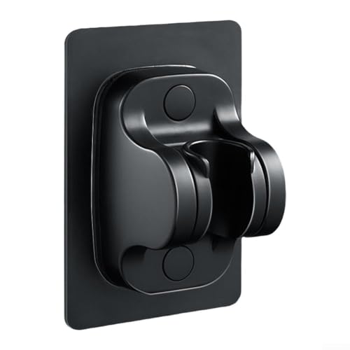 Verdickte Duschhalterung mit verstellbarem gestanztem Sitz für die Installation im Badezimmer, kompatibel mit Standard-Duschköpfen für zuverlässigen Gebrauch (schwarz matt) von Jumplushion