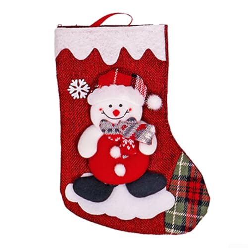 Weihnachtsstrumpf Weihnachtsstrumpf Große Größe zum Aufhängen am Kamin, geräumiges Stoffdesign zum Befüllen von Spielzeug und Urlaubs-Leckereien, Festliches Dekorationsstück (B) von Jumplushion