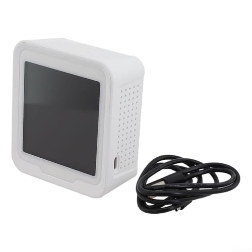 Wifi Indoor Air Tester 10 in 1 with Temperature Sensor, PM2 5 PM10 Detection, TVOC, AQI Real Time Monitor Large Digital Display Rechargeable Battery (White) von Jumplushion