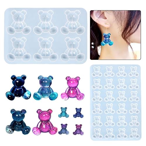 2 Stück Bär Silikon Kuchen Fondant Form Schokolade Backform Harz Epoxidguss Form Eiswürfelform Seifenherstellung Formen Gummy Dessert Gelee Süßigkeiten Küche Backwerkzeug DIY Wachs Zucker Handwerk 2 Stück Bär Silikon Kuchen Fondant Form Schokolade Backform Harz Epoxidguss Form Eiswürfelform Seifenherstellung Formen Gummy Dessert Gelee Süßigkeiten Küche Backwerkzeug DIY Wachs Zucker Handwerk von Jumyee