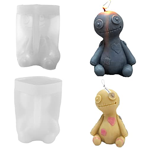 3D Voodoo Puppe geformte Kerzenherstellung Seifenherstellung Form Wachs Harz Epoxidguss Form Schmuck Achat Aromatherapie Gips Handwerk Schokolade Backformen Handgemacht Geschenk Werkzeug Party Dekor von Jumyee