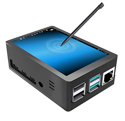 Jun_Electronic Für Raspberry Pi 4 Touchscreen mit Schutzhülle, 3,5 Zoll Touchscreen mit Lüfter, TFT-LCD-Spielbildschirm mit Monitor 320 x 480 von Jun-Saxifragelec