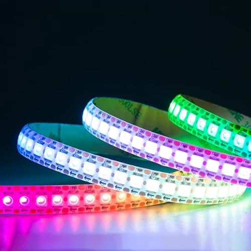 Jun-Saxifragelec LED Streifen Lights 1m 144 LEDs, WS2812B 5V Individuell Adressierbarer Flexibler Schwarzer PCB IP65 Wasserdichtes (White, indoor) von Jun-Saxifragelec