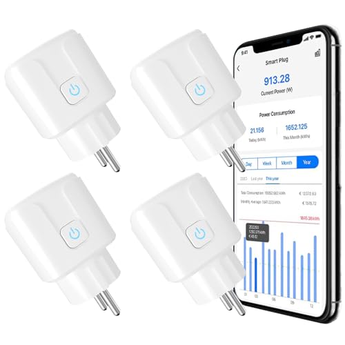 Jun-Saxifragelec 4er Pack Smart Home WiFi Steckdose, Smart Steckdoses mit Strommessung, 16A Wlan Alexa Steckdose kompatibel mit Google Home, Timer & APP Fernzugriff, Kein Hub notwendig, NUR 2.4 GHz Jun-Saxifragelec 4er Pack Smart Home WiFi Steckdose, Smart Steckdoses mit Strommessung, 16A Wlan Alexa Steckdose kompatibel mit Google Home, Timer & APP Fernzugriff, Kein Hub notwendig, NUR 2.4 GHz von Jun-Saxifragelec