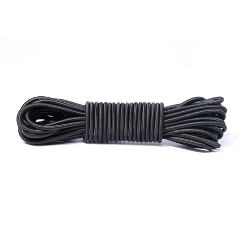 JunGG Gummiseil Expanderseil 5mm 10m - Planenseil Spannseil Gummileine für Anhängerplane Plane Zelte Netz Banner (Schwarz, 5mm x 10M) von JunGG