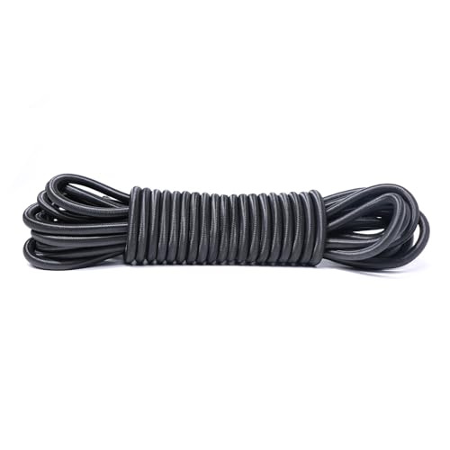 JunGG Gummiseil Expanderseil 8mm 10m - Planenseil Spannseil Gummileine für Anhängerplane Plane Zelte Netz Banner (Schwarz, 8mm x 10M) von JunGG