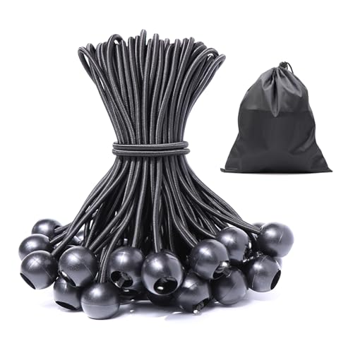 JunGG Spanngummis mit Kugel 25 Stück, Planenspanner mit Kugel 10cm, Gummispanner Zeltgummis Expanderschlingen Gummischlaufen für Planen Zelt Banner JunGG Spanngummis mit Kugel 25 Stück, Planenspanner mit Kugel 10cm, Gummispanner Zeltgummis Expanderschlingen Gummischlaufen für Planen Zelt Banner von JunGG