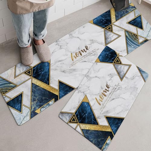 JunJiale Küchenmatten, rutschfeste Matte, 2 Stück, Küchenteppiche, gepolstert, Anti-Ermüdungs-Küchenmatten für Boden, Büro, 50,8 x 78,9 cm + 50,8 x 149,9 cm von JunJiale