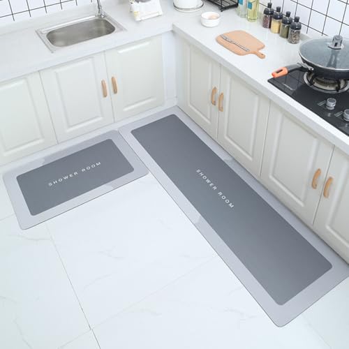 JunJiale Küchenteppich-Set, rutschfest, waschbar, Küchenteppiche und -matten für Boden, Küchenläufer, Teppichboden für Küche, Waschküche, Flur, 50,8 x 150,9 cm, 2 Stück von JunJiale
