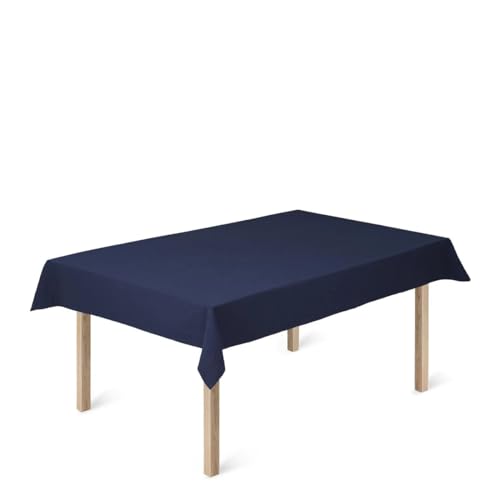 Juna, Basic Cotton Tablecloth Dark Blue 150 x 320 cm, Tischdecke, dunkelblau, Unisex für Erwachsene von Juna