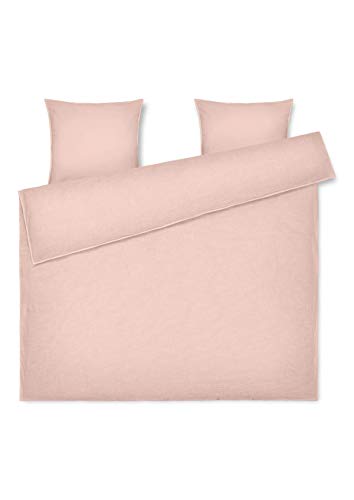 Juna, Monochrome Bed Linen Dusty Rose 200 x 220 cm DK, Bettbezug, Rosa Dusty, Unisex für Erwachsene von Juna