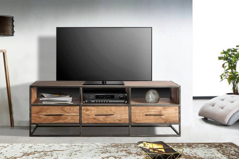 Junado® TV-Schrank Oklahoma Lowboard, 175 x 60 x 40 cm, massives Akazienholz von Junado®