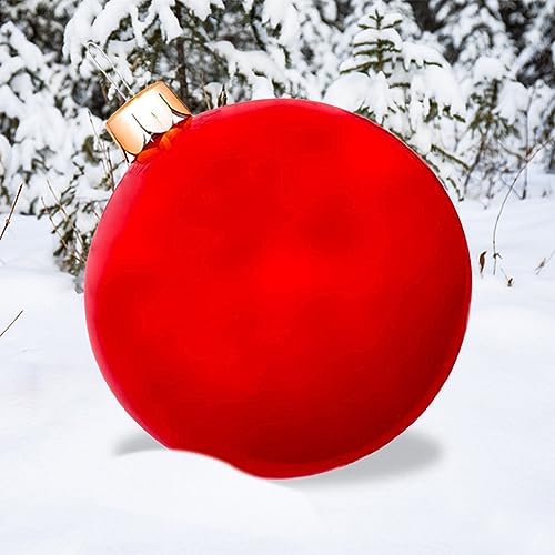 Junerain Aufblasbare Weihnachtskugel mit LED-Licht, 30/45/65/75 cm, riesige leuchtende Weihnachtskugel mit Fernbedienung, aufblasbare PVC-Weihnachtskugeln, große hängende for Weihnachtsbaum von Junerain