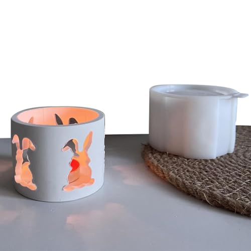 Junerain Silikonformen Ostern, GießFormen Silikon Ostern, Osterei Hase Gipsformen DIY GießForm Silikonform Hase for DIY Osterdeko Frühlingsdeko von Junerain